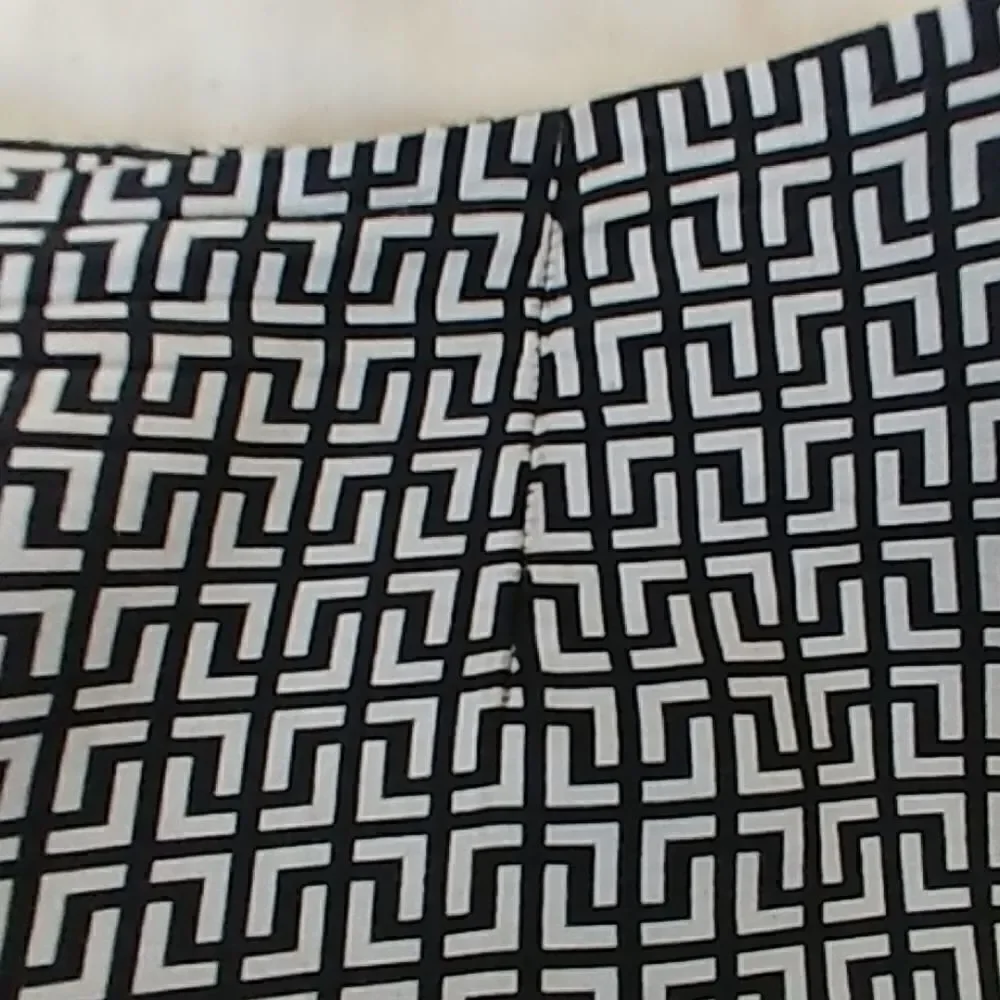 I*N*C Mod Boho Black White Silk Geometric Pants